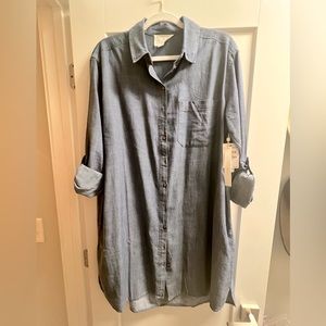 Caslon Chambray Dress Size XS brand new with tags